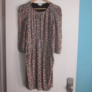 Vintage Claudie Pierlot Floral Red Mini Dress XS